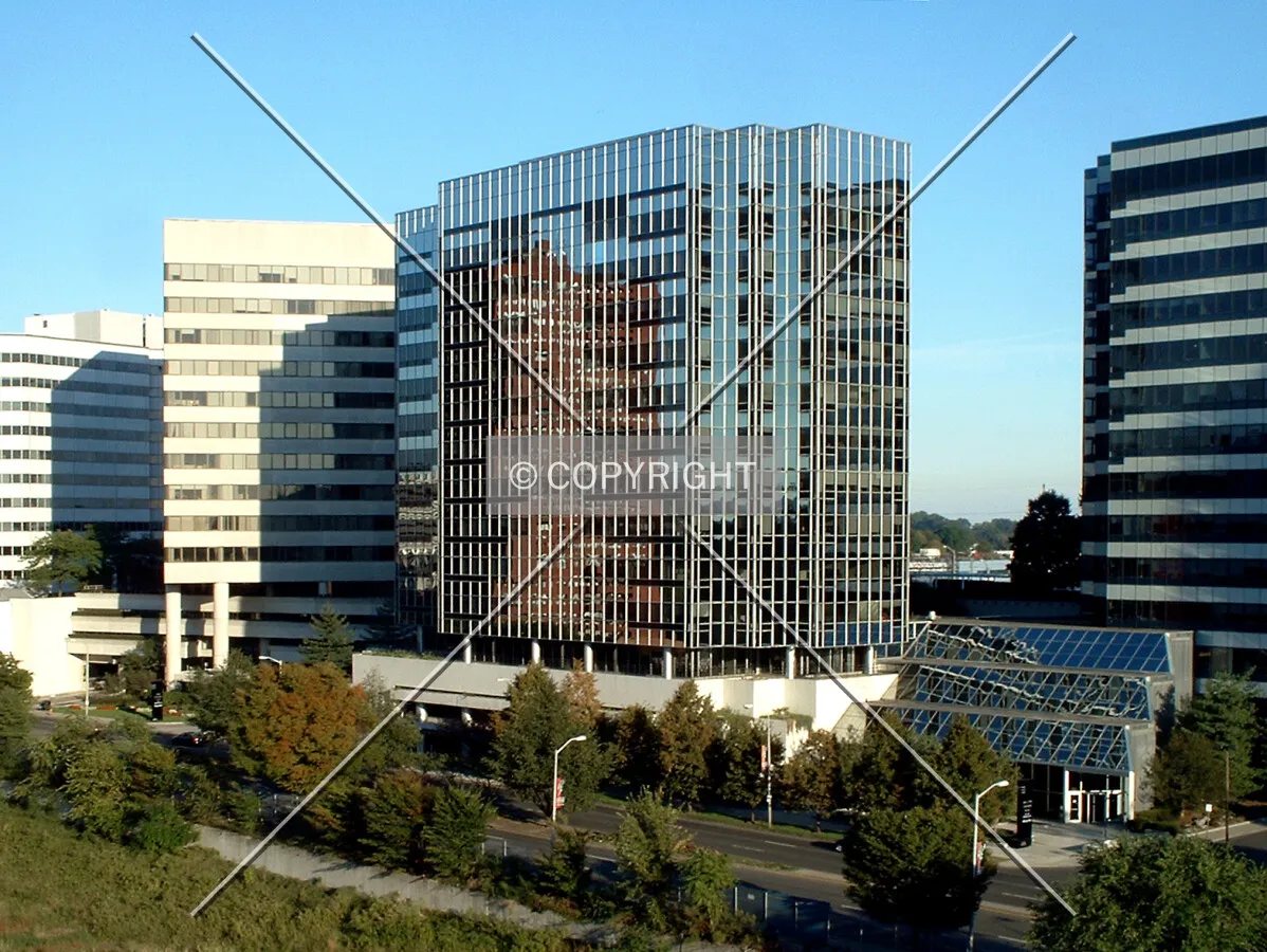 View from the northwest with Four, Three, Two, and One Stamford Plaza