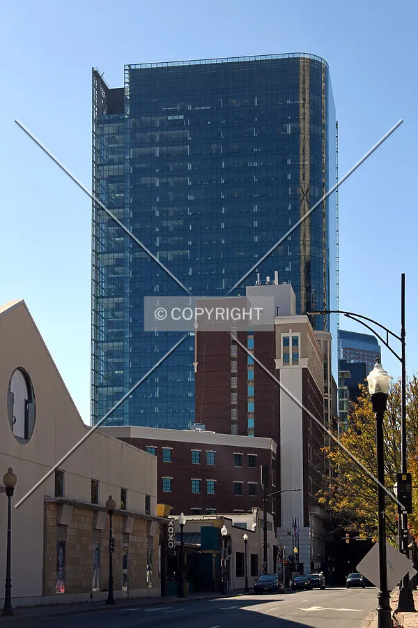 View from the northeast along College Street