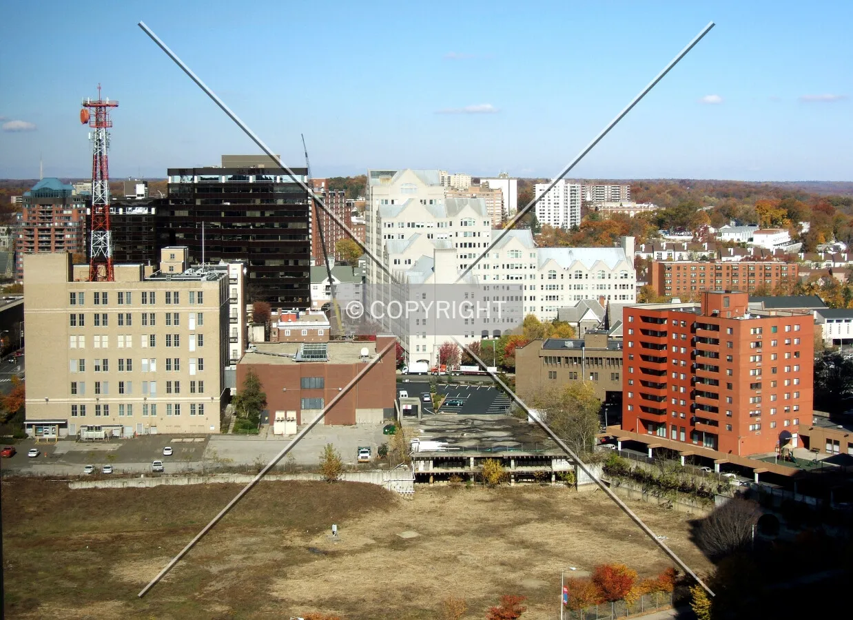 View from the southwest toward Broad Street