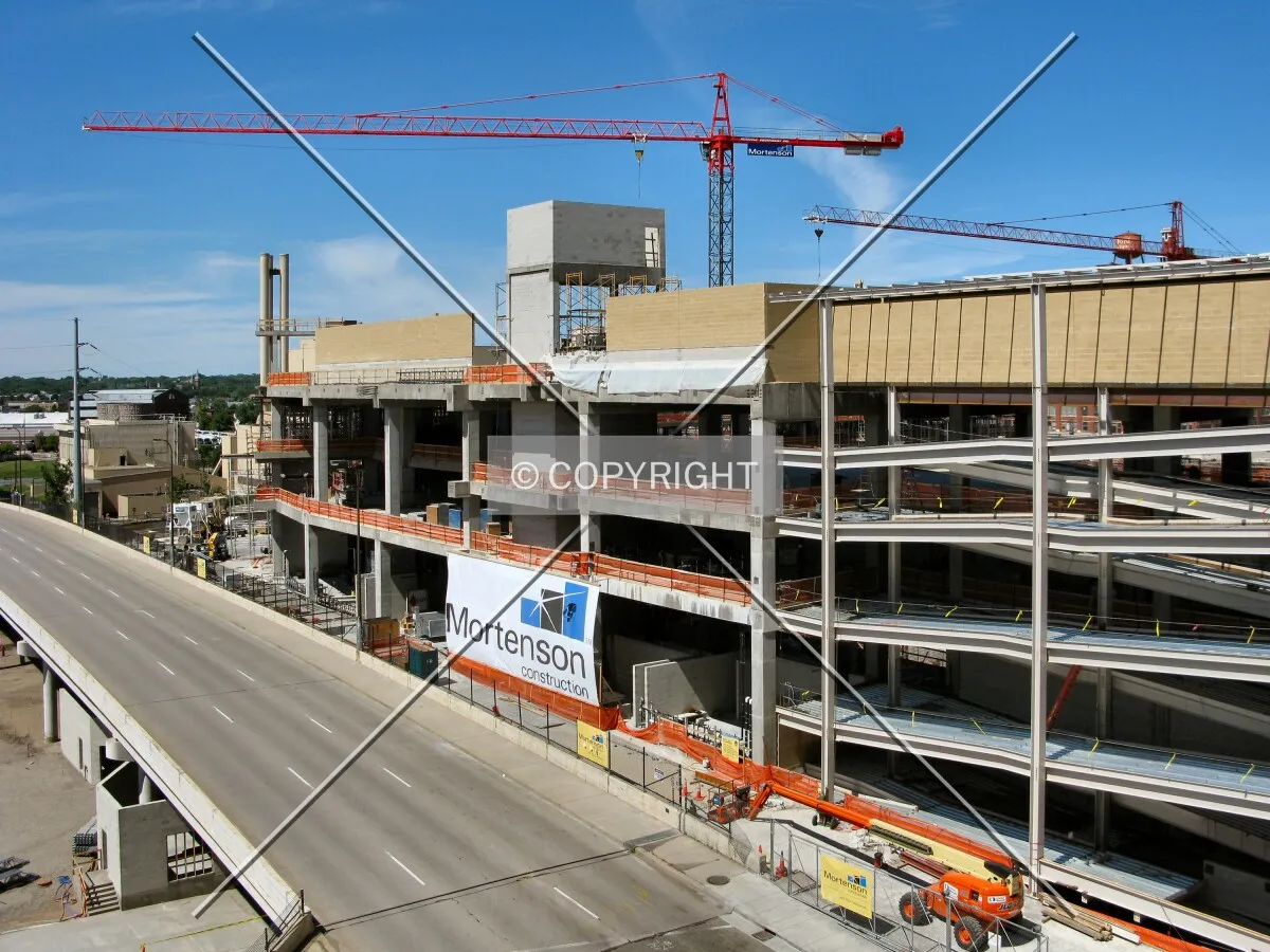 View to the northwest along 7th Street North