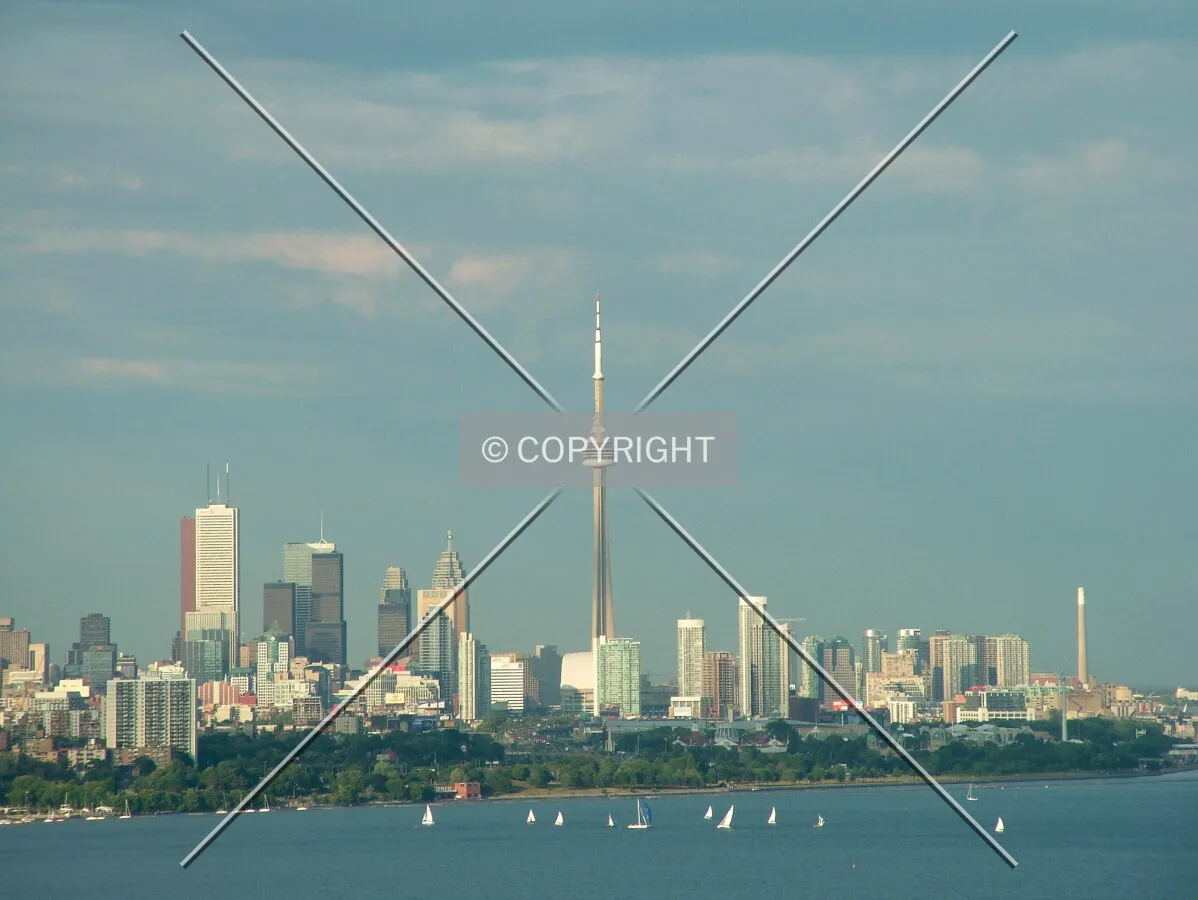 Towering over Downtown's highrises as seen from Etobicoke