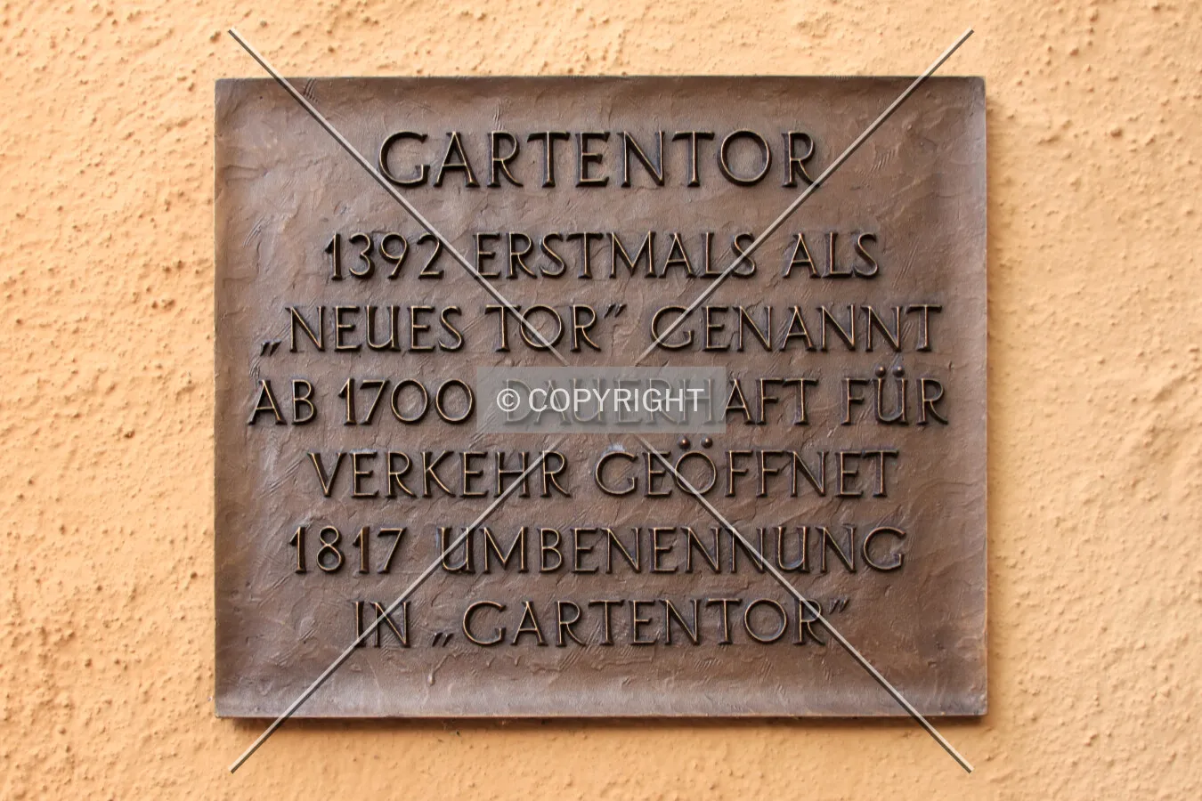 Plaque at the base