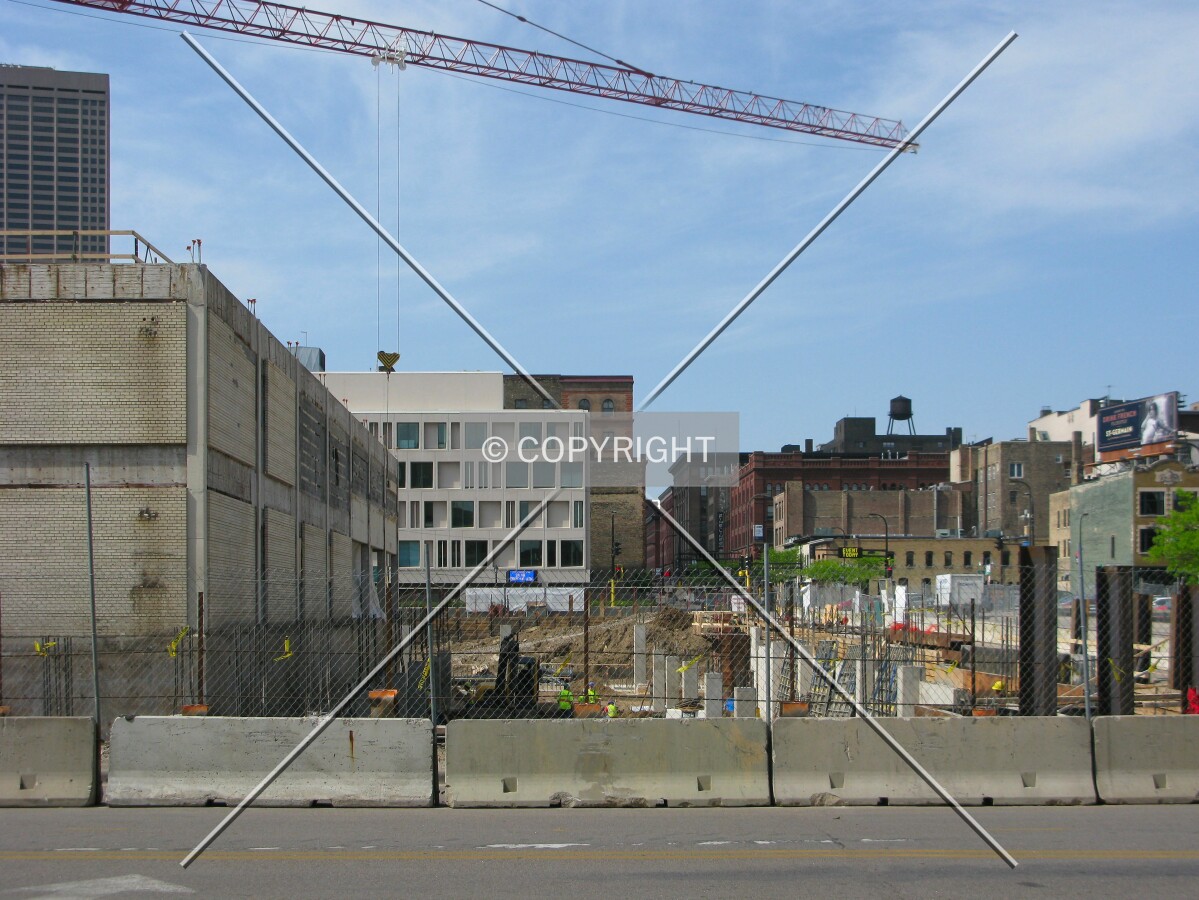 View to the southwest from 2nd Street North