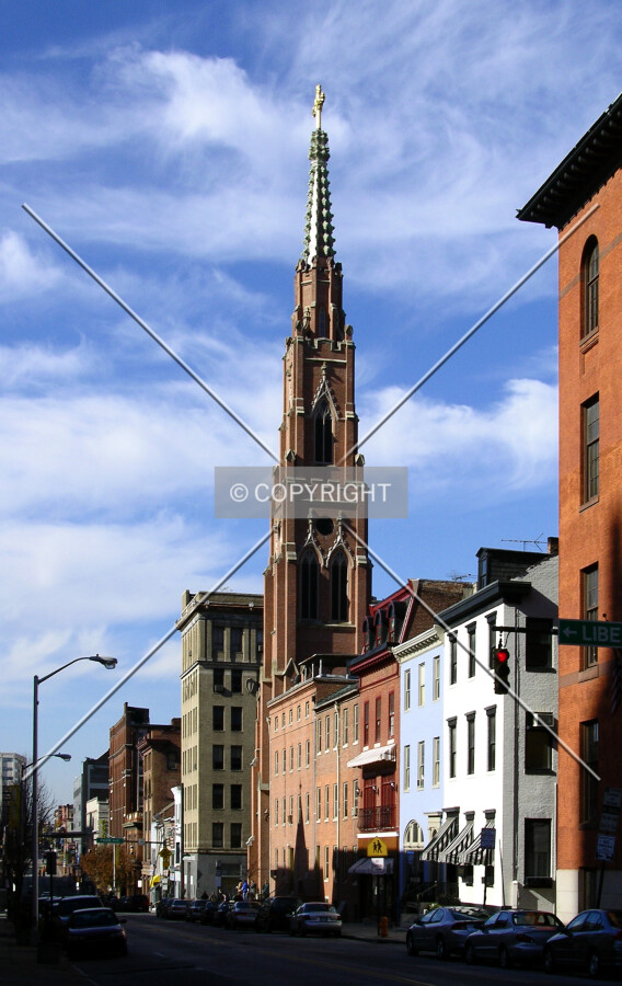 Looking west from West Saratoga Street