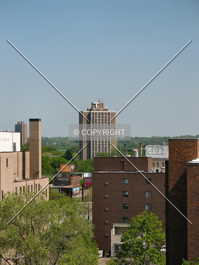 Distant view to the north from the St. Anthony Municipal Ramp