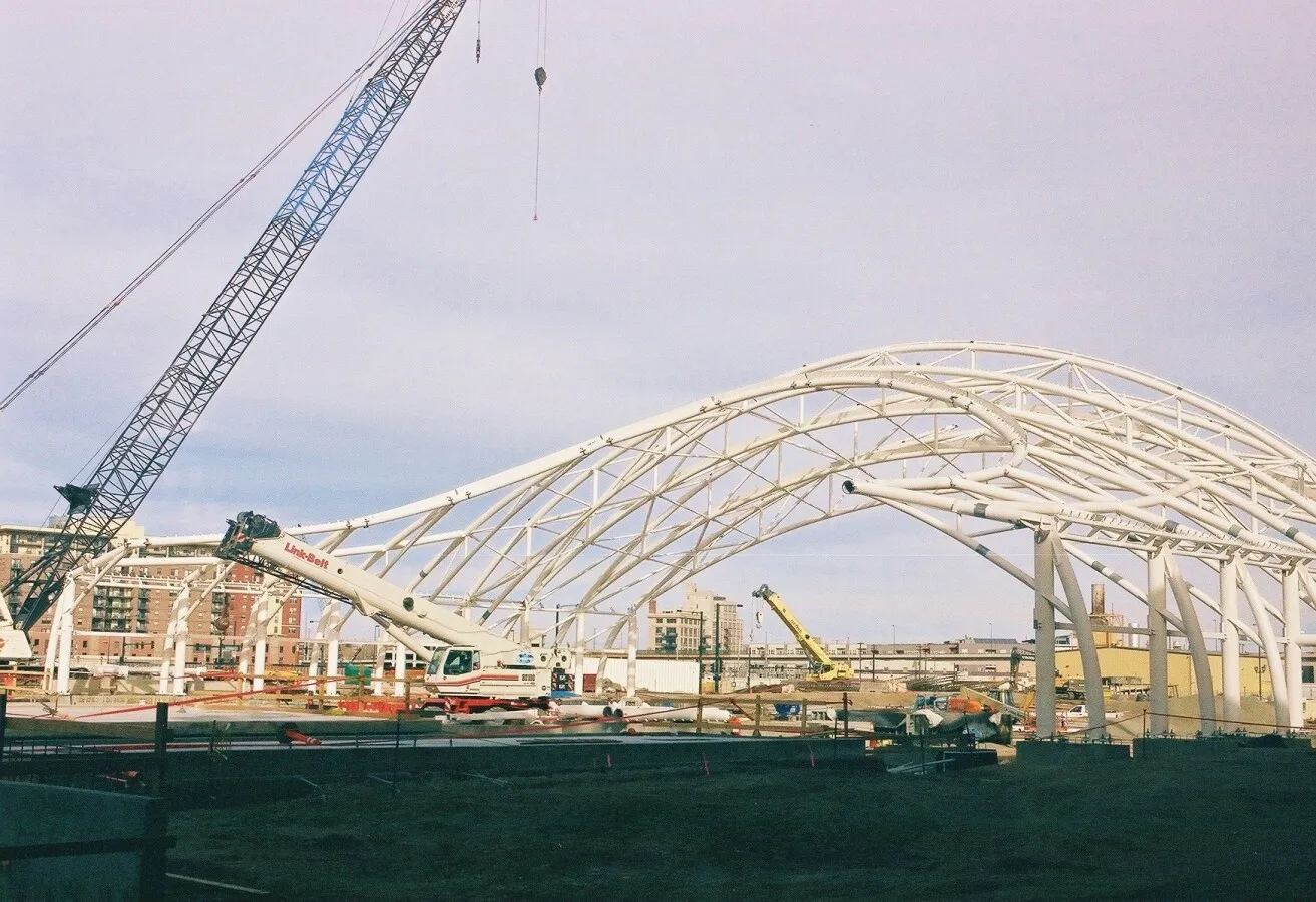 The new canopy over the tracks