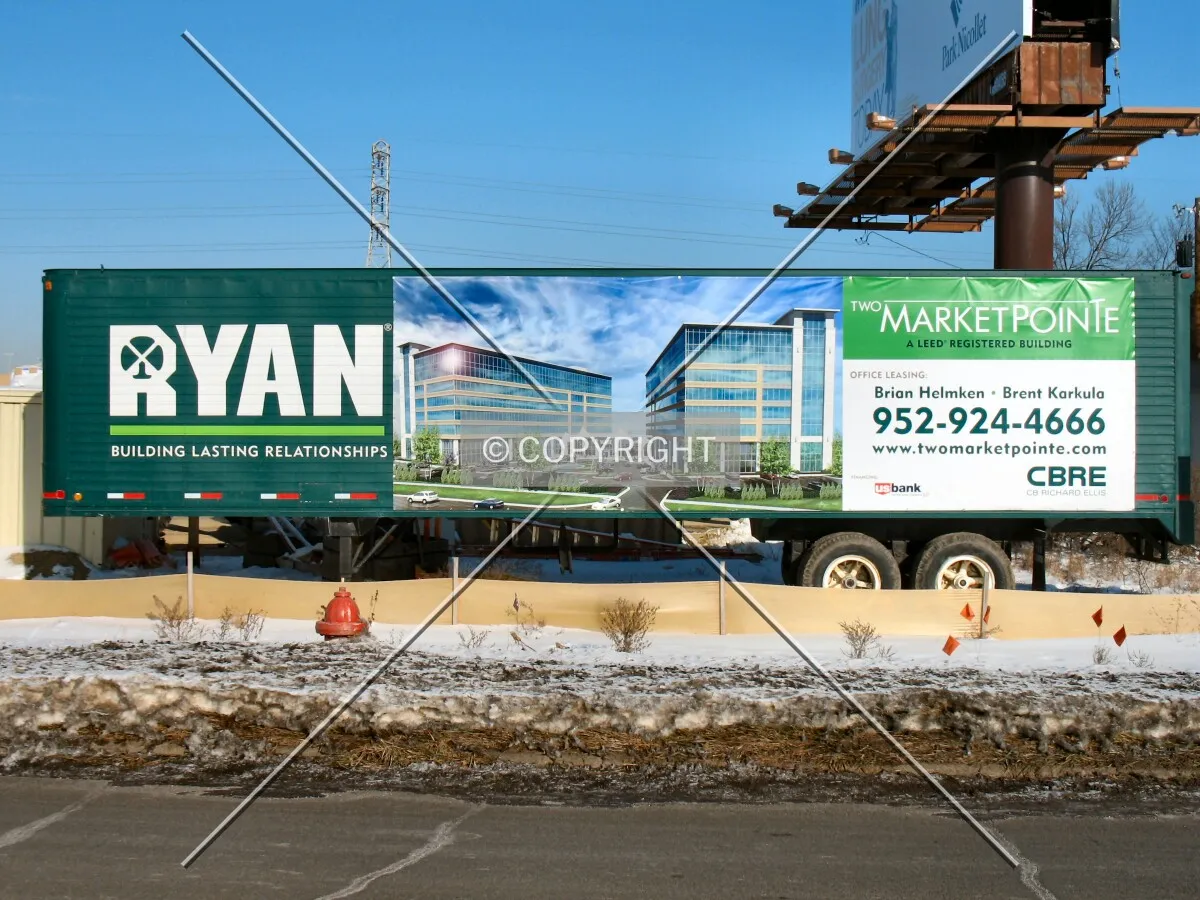 Construction trailer along West 78th Street