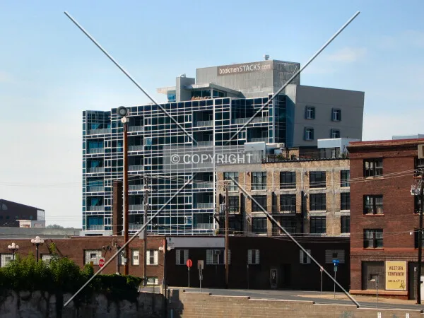 Distant view to the west from Washington Avenue North