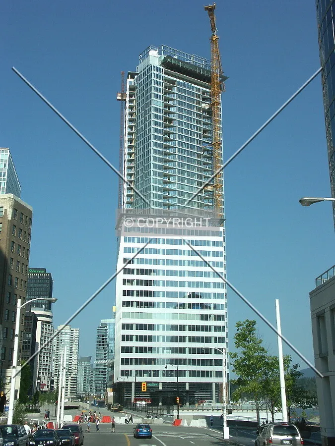 Full east facade straight down West Cordova Street at 10:00 a.m