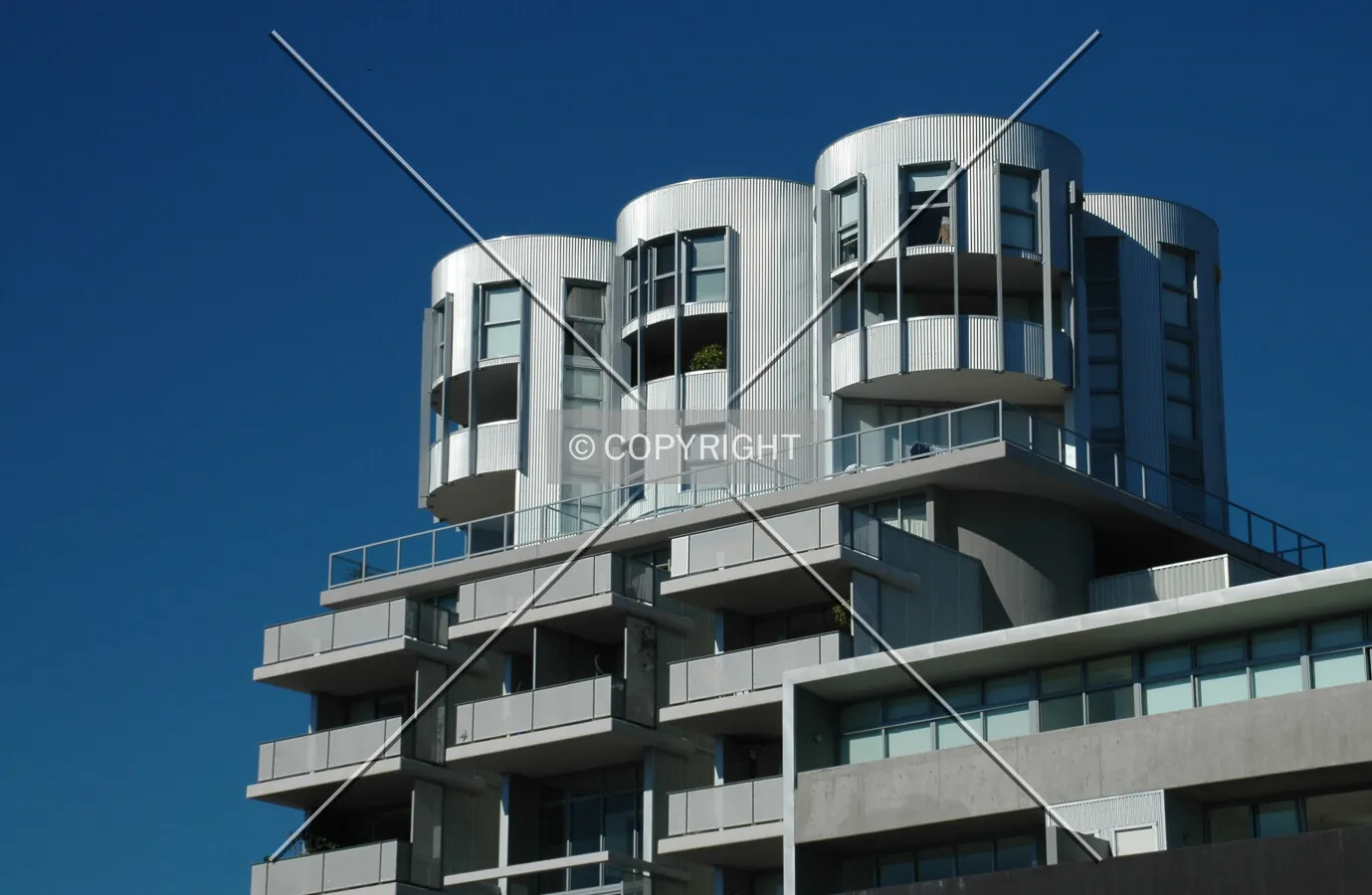 Upper floors of the building