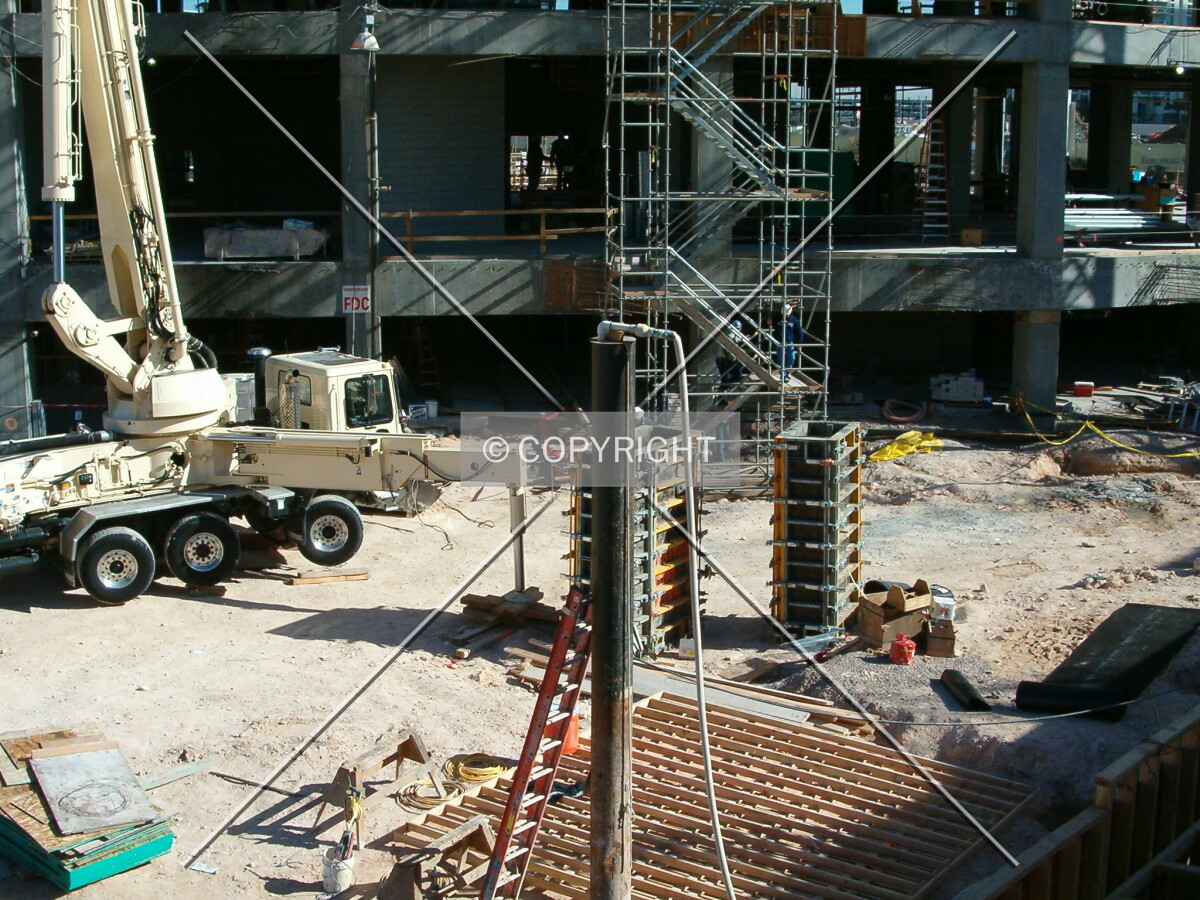 View of the lower part of the construction site