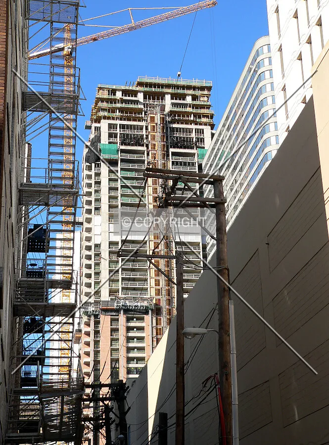 View down the alley from 13th Street