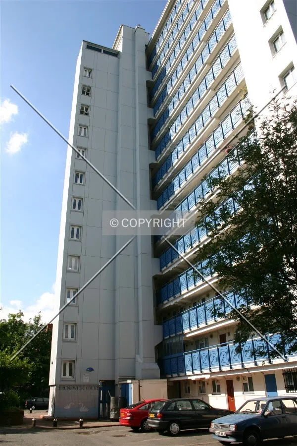 Looking up from street level