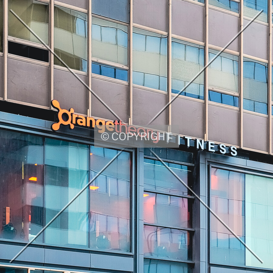 Orange Theory Fitness sign on the west; July 31, 2021