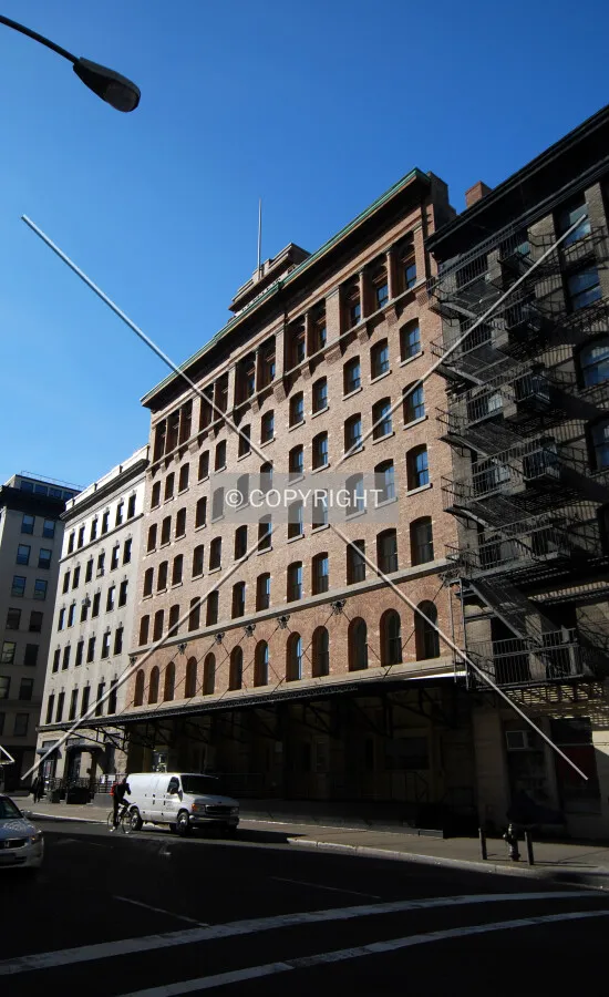 Viewed from the northeast along Hudson Street