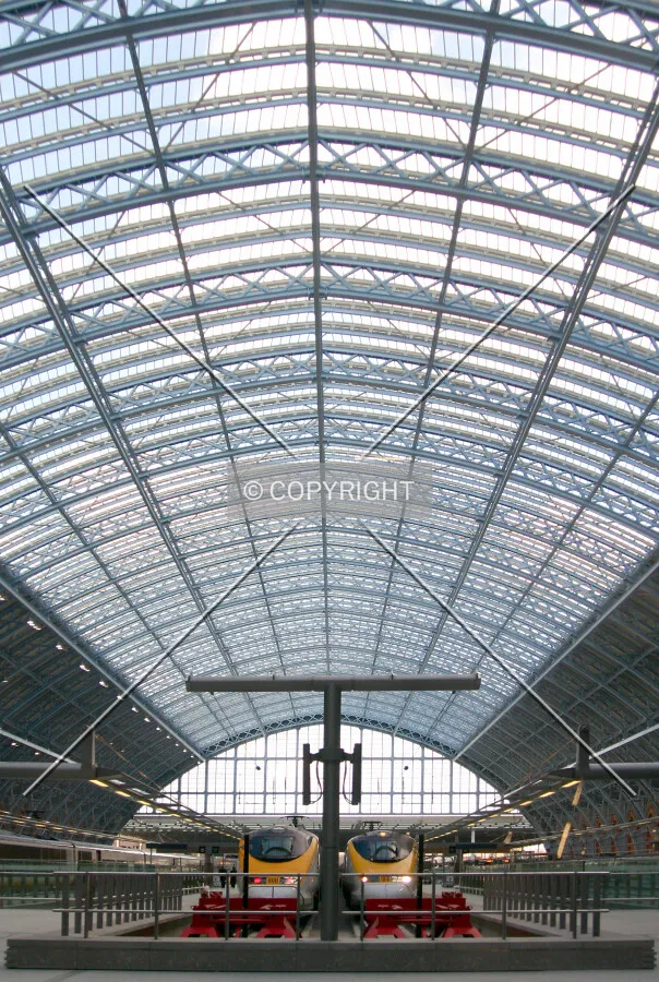 Looking out across the Eurostar departure area