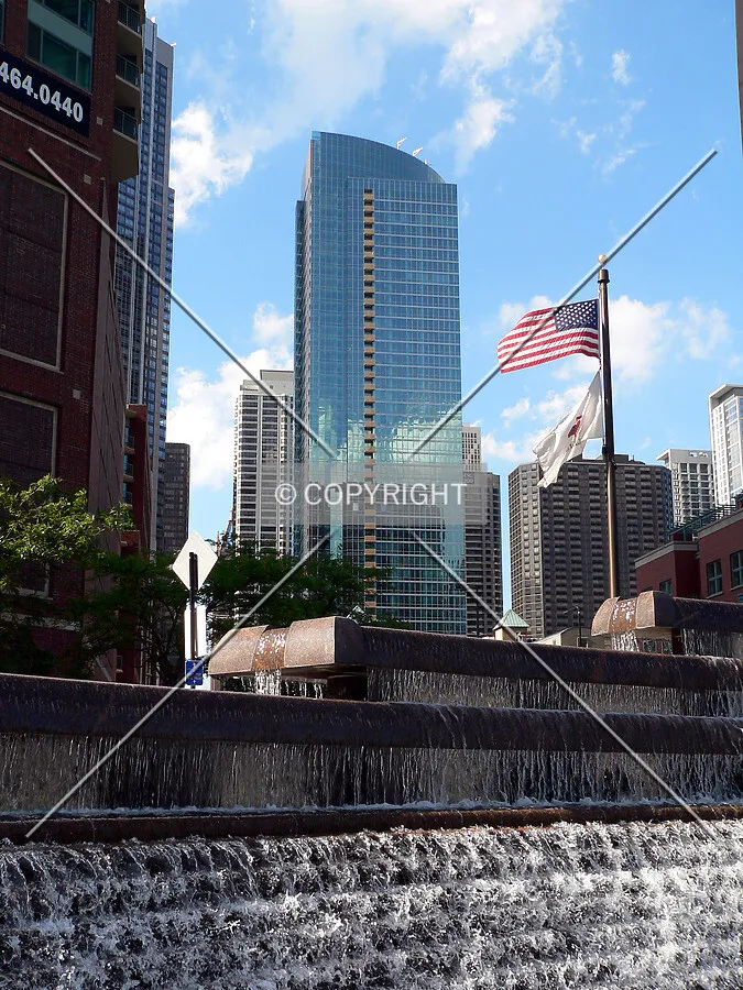 View to the north from Centennial Fountain