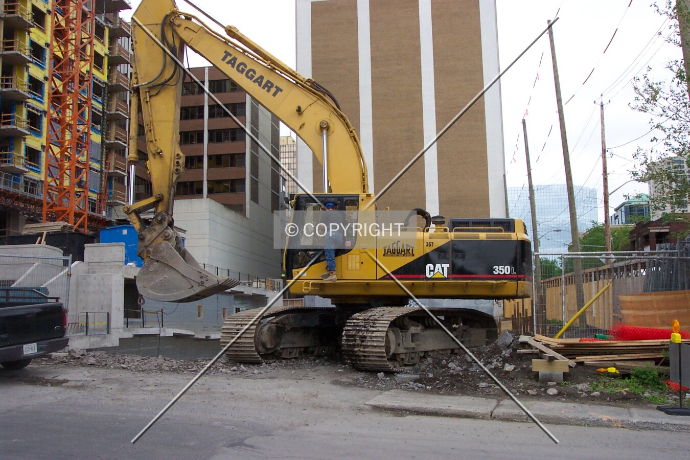 The entrance to the construction site