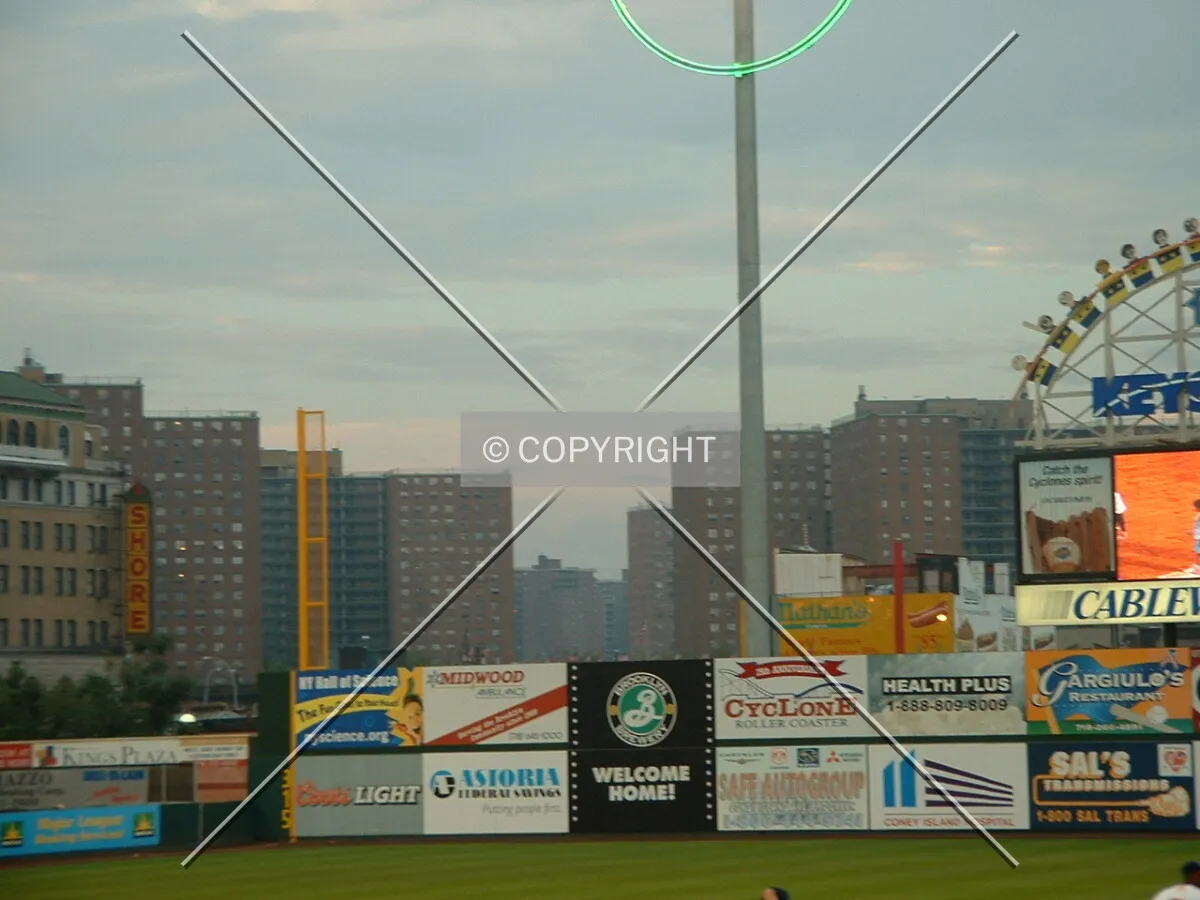 Serving as a backdrop at Keyspan Park.