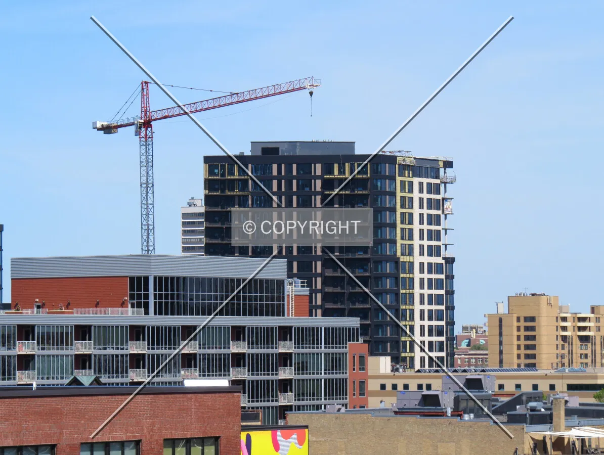 View to the east from the Mills Fleet Farm Parking Ramp