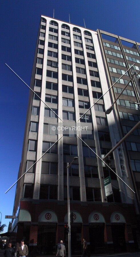 Looking up from York Street