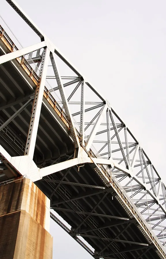 Looking up from the northwest