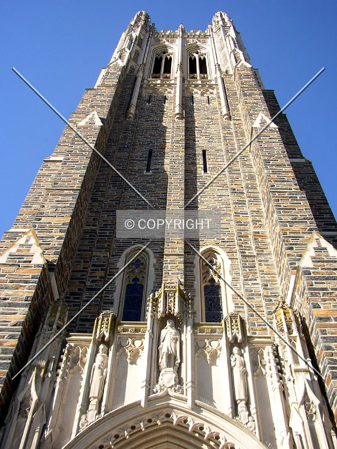 Looking up the eastern façade of the tower