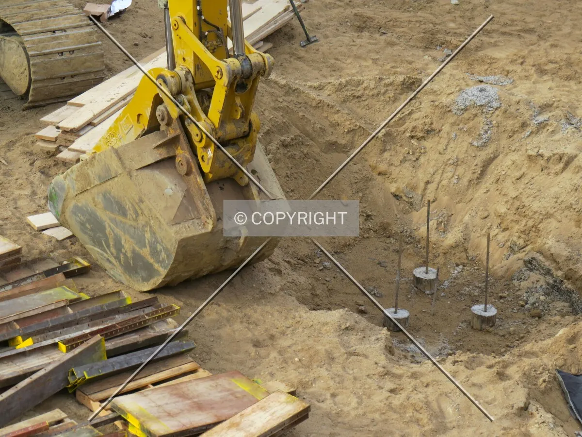 Excavator at rest