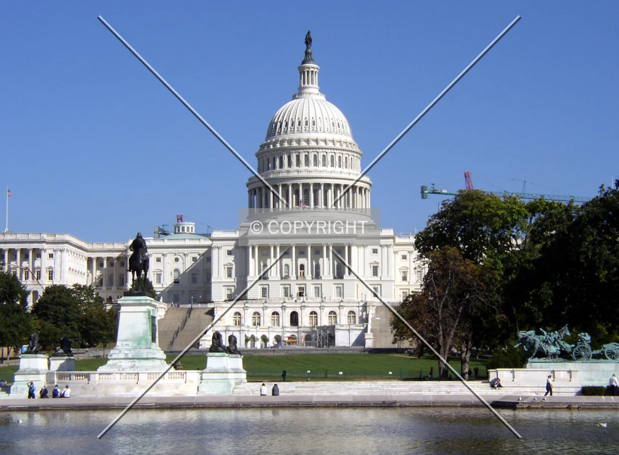Looking east across the capitol reflecting pool