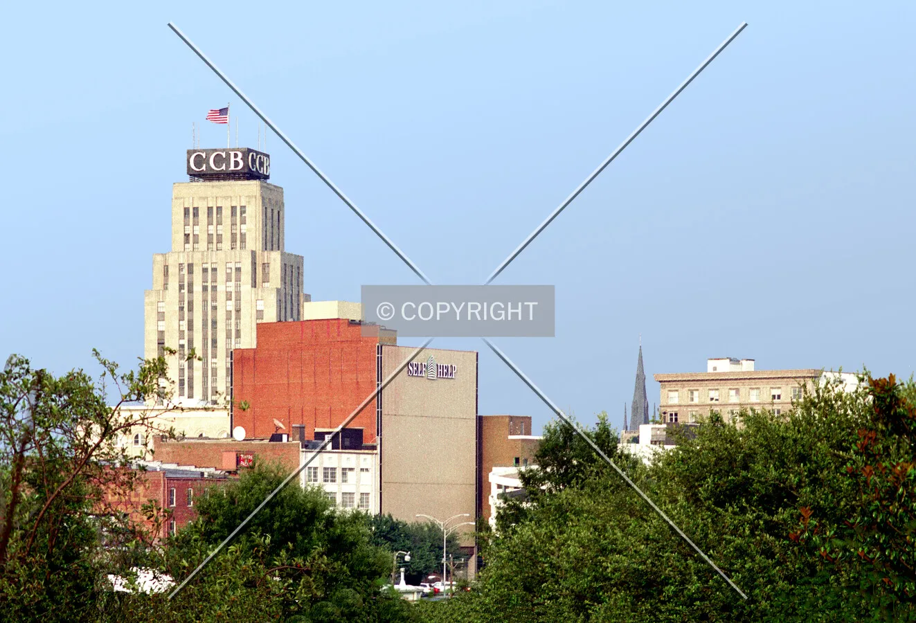 Downtown from the west