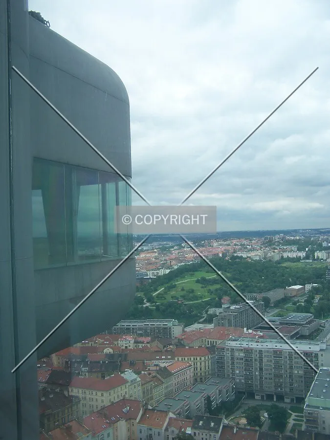 Looking out on Prague