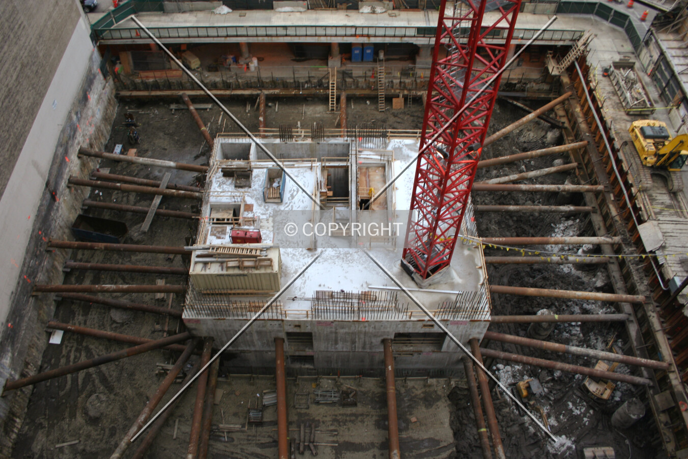 Looking down from the south