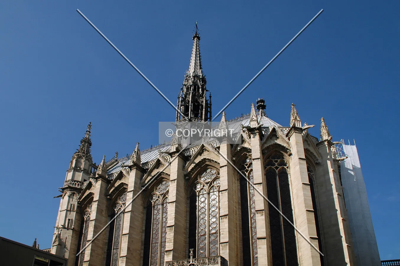 Looking up the south side