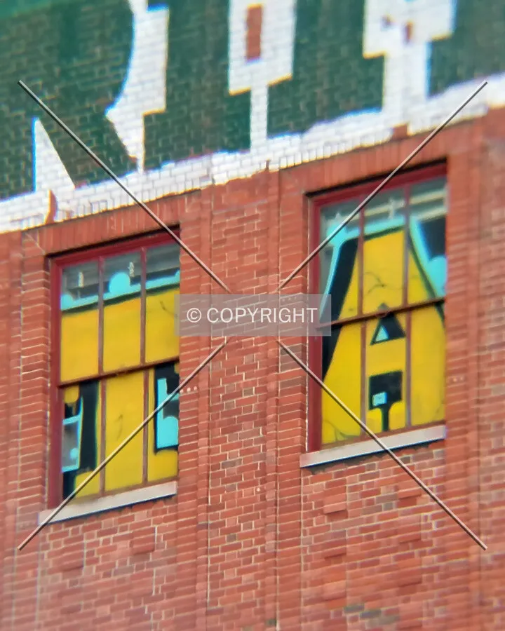Graffiti on the east facade; November 22, 2017
