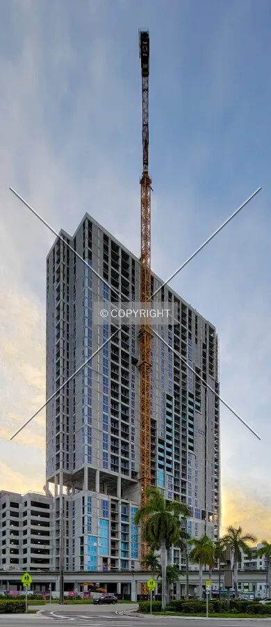 From the southeast during construction; June 2, 2021