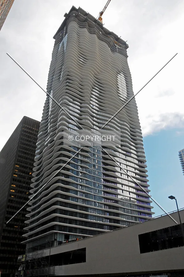 Looking up from Columbus Drive