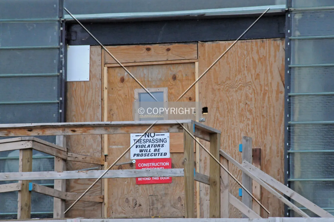 Construction entrance to the Maple Tower