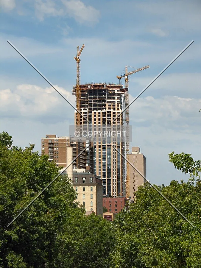 Distant view to the west from West River Parkway