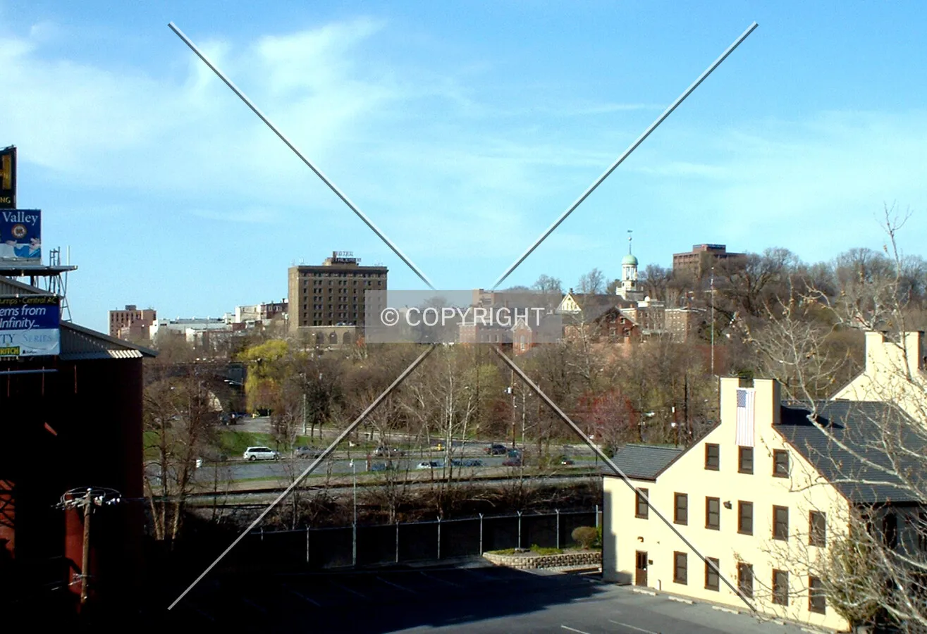 View north toward the northside downtown