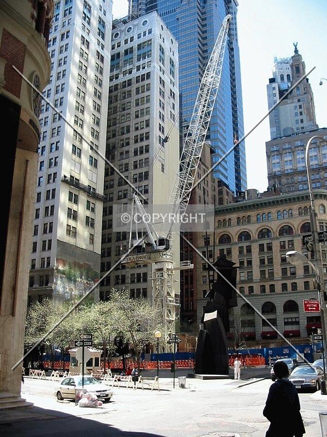 View of the construction site from the north