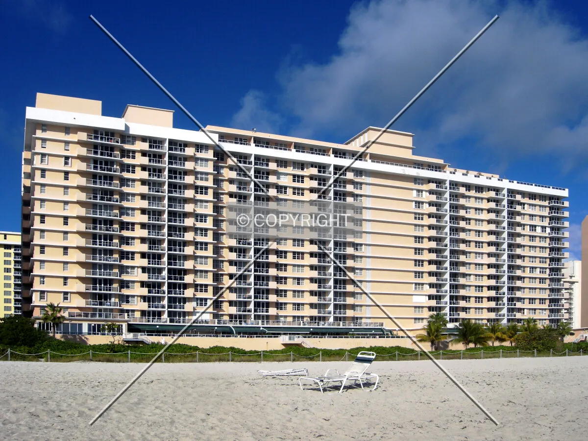 View from the east along the beach