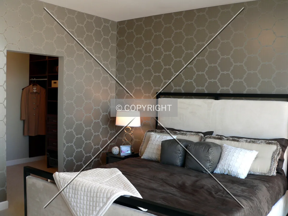 Bedroom inside a mock-up