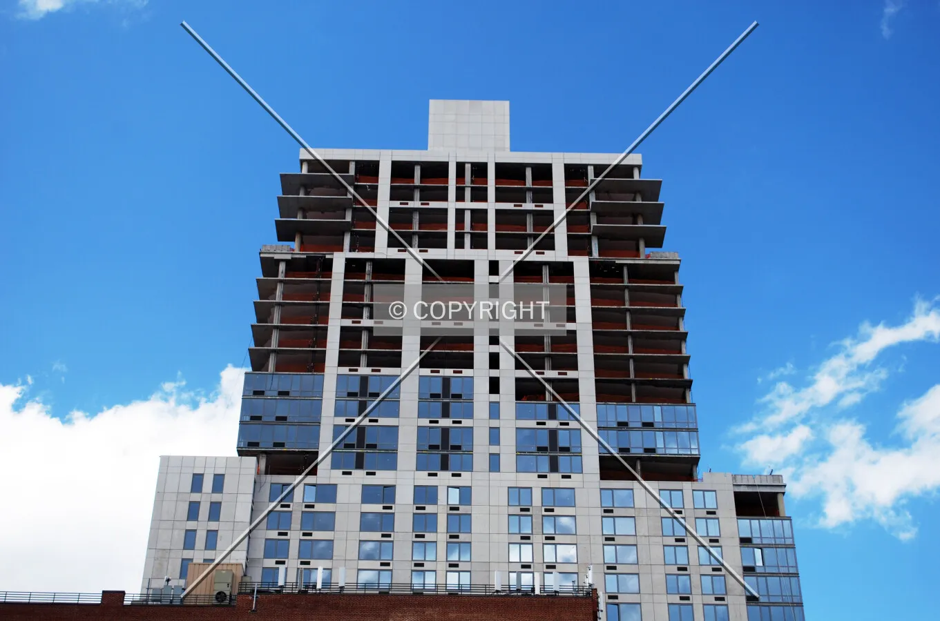 Upper floors from the south