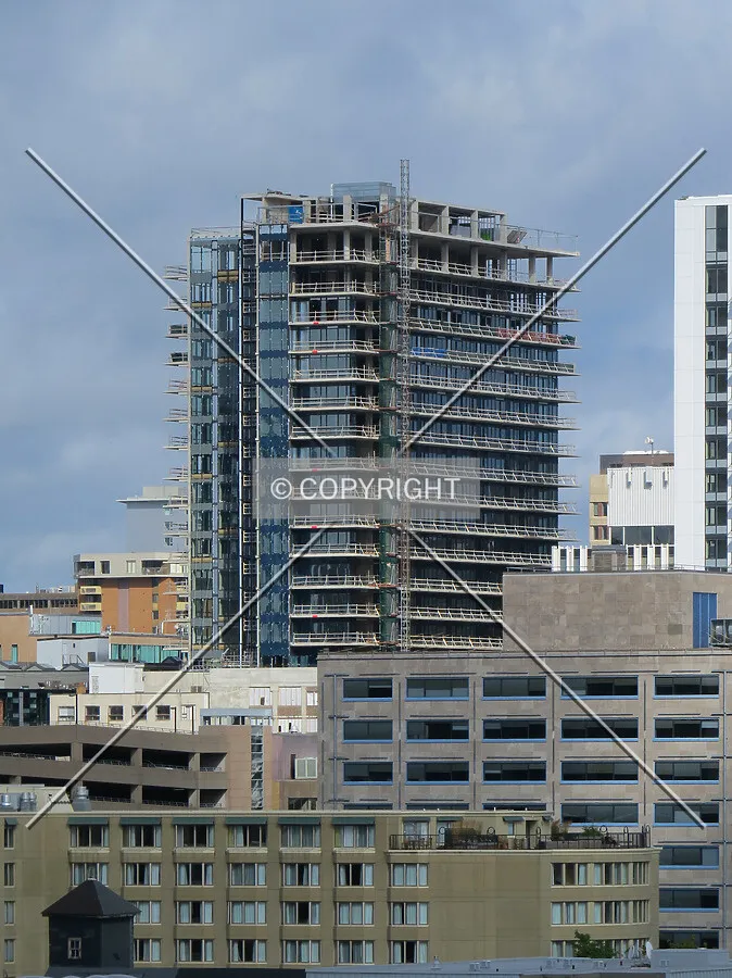 View to the northwest from a docked cruise ship