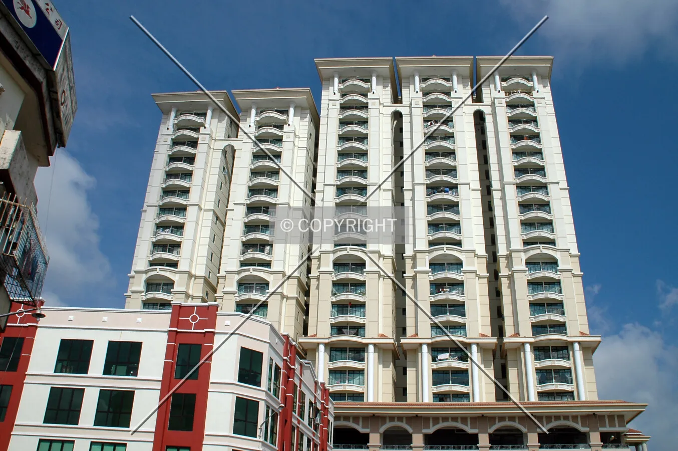 Looking up the east side