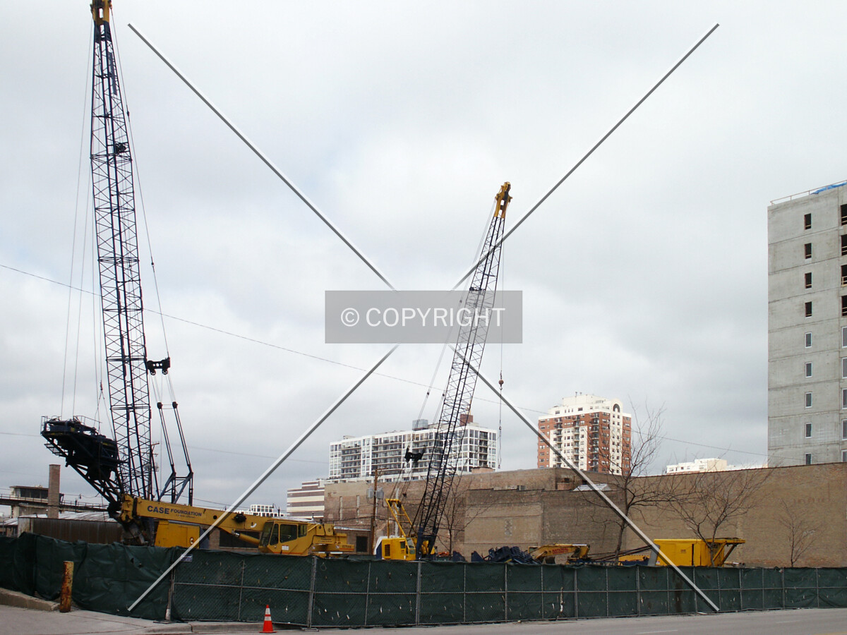 View from the southeast a few days before the start of construction