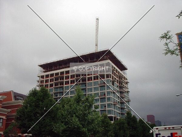 Southeast corner from Indiana Avenue, during a summer storm