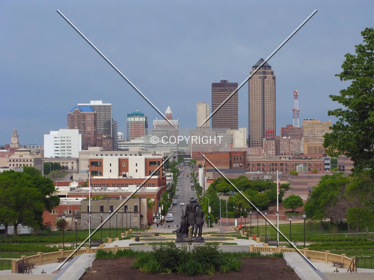 View to the west from the State Capitol