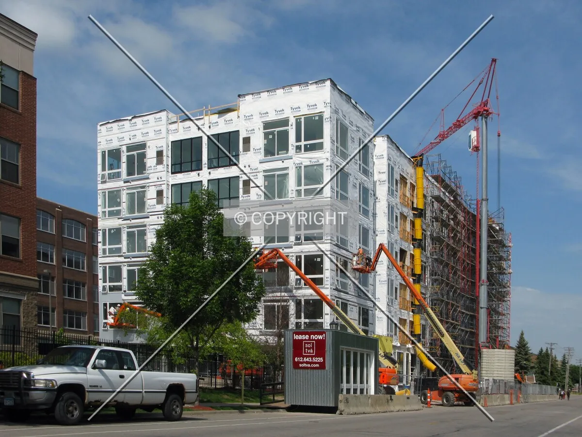 View to the west across 2nd Street North