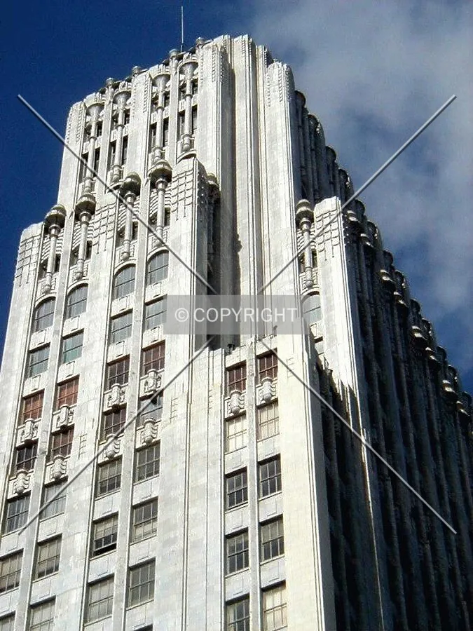 Bright morning sun lights up the old lady
